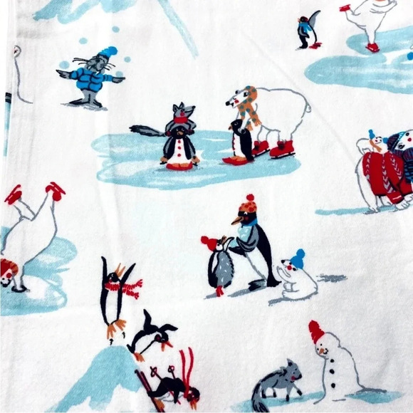 NEW Company Store Mens Pajamas Medium Flannel Thermal Snowman Bear Dad Gift PJs - Picture 5 of 15